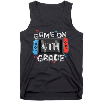 Gamer Back To School Funny Game On 4th Grade Tank Top