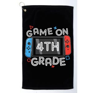 Gamer Back To School Funny Game On 4th Grade Platinum Collection Golf Towel