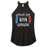 Gamer Back To School Funny Game On 4th Grade Women's Perfect Tri Rocker Tank