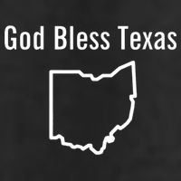 God Bless Texas Ohio 11oz C Handle Ceramic Mug
