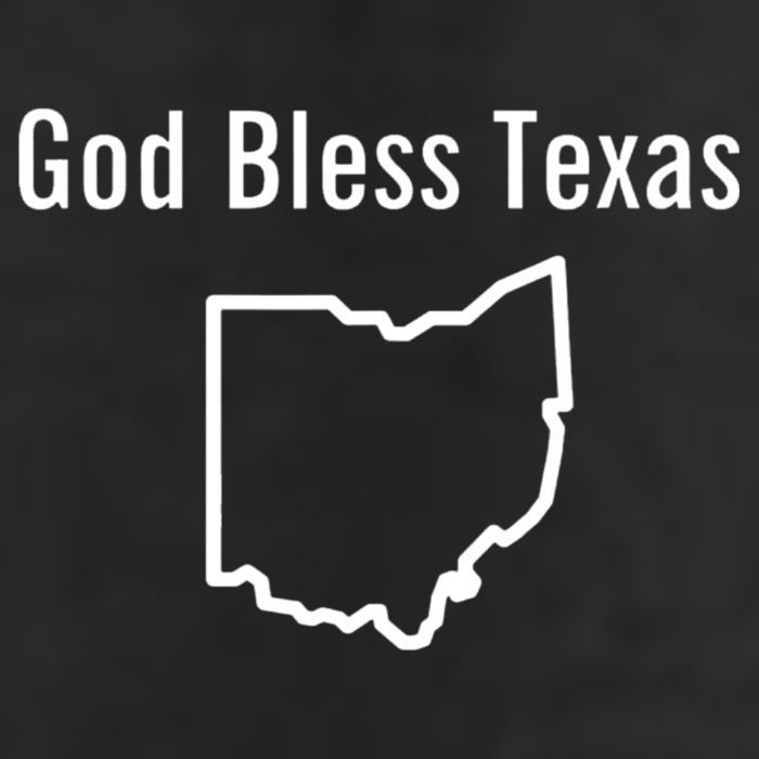 God Bless Texas Ohio 11oz C Handle Ceramic Mug