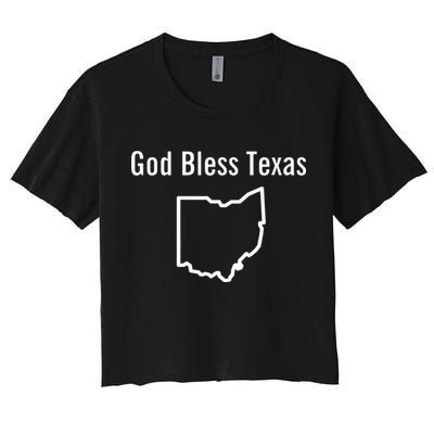 God Bless Texas Ohio Crop Top