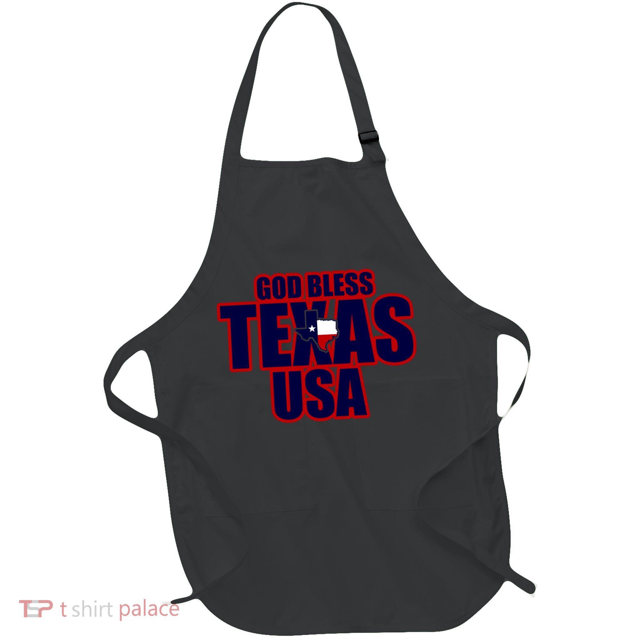 God Bless Texas Full-Length Apron With Pockets