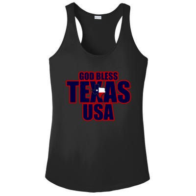 God Bless Texas Ladies PosiCharge Competitor Racerback Tank