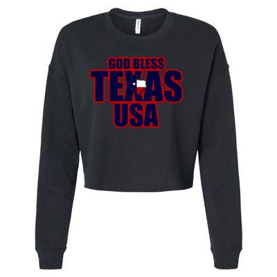 God Bless Texas Cropped Pullover Crew