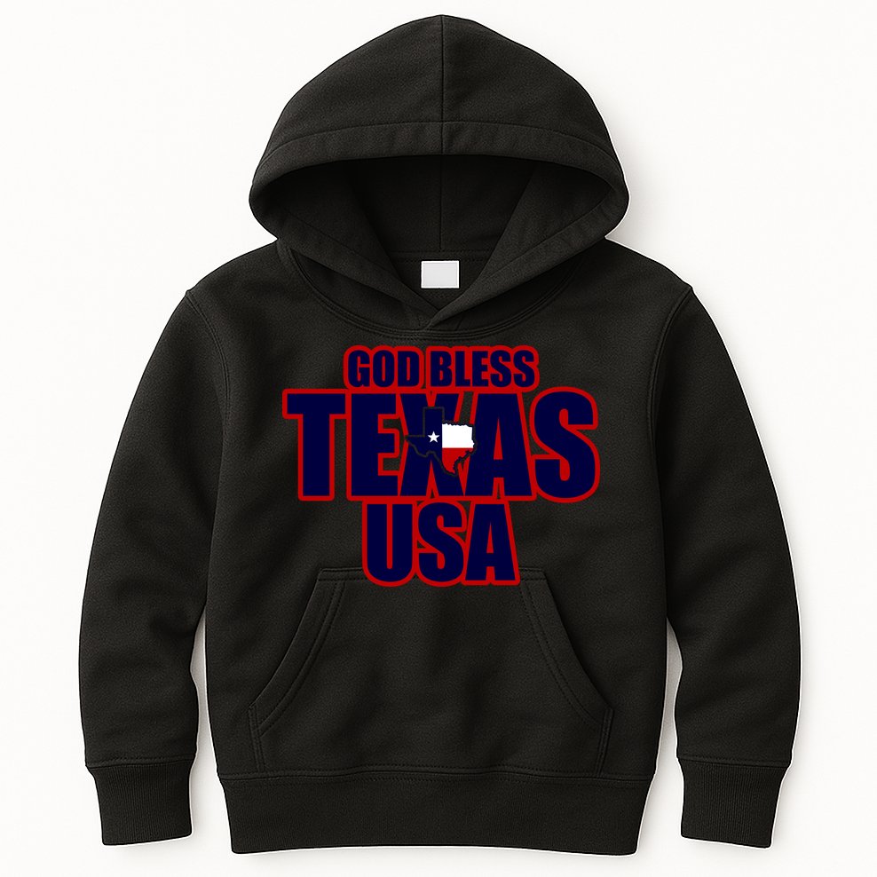 God Bless Texas Kids Hoodie