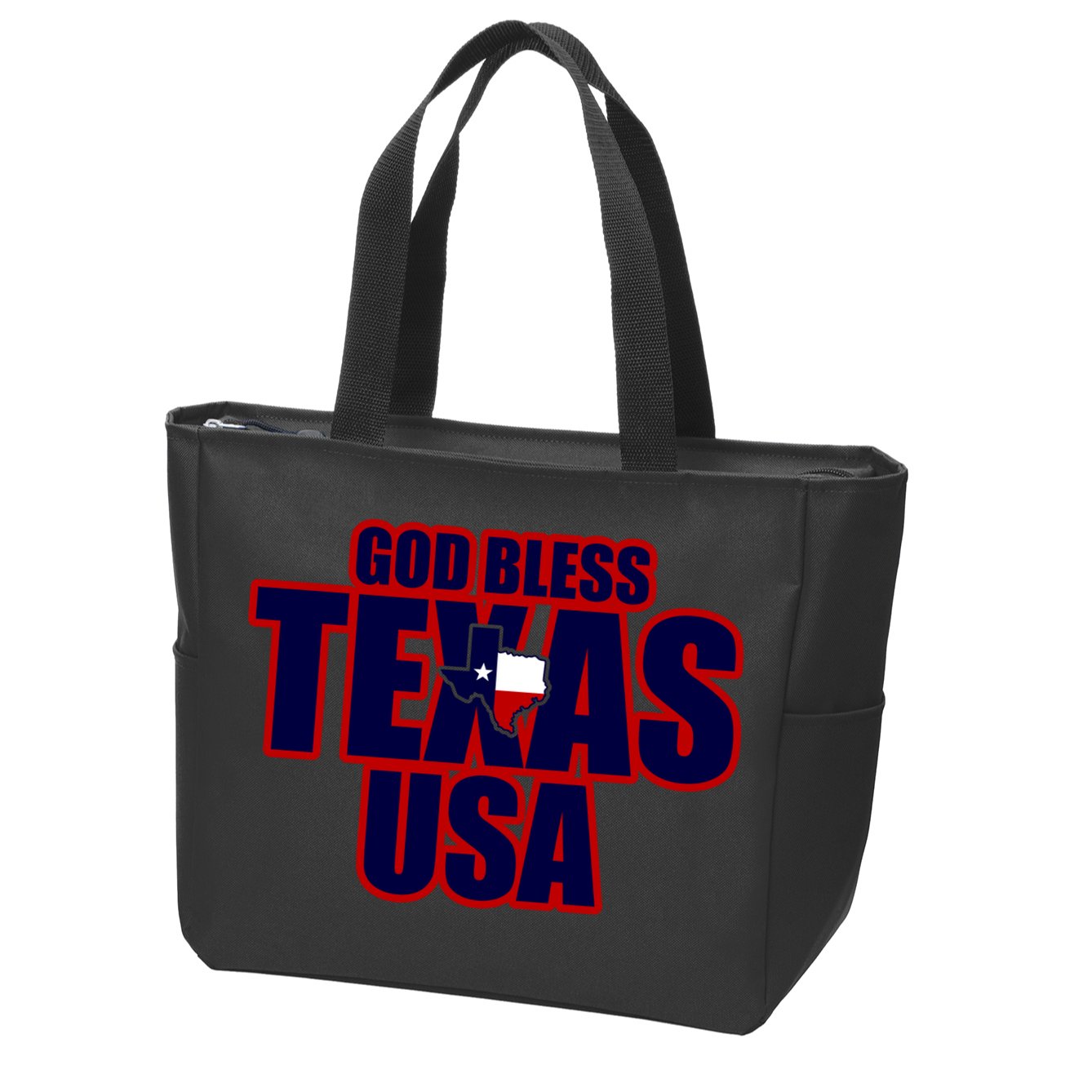 God Bless Texas Zip Tote Bag