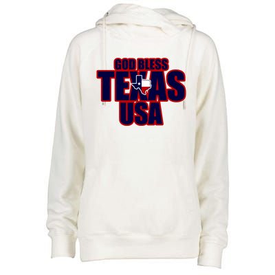 God Bless Texas Womens Funnel Neck Pullover Hood