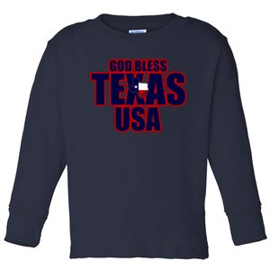 God Bless Texas Toddler Long Sleeve Shirt