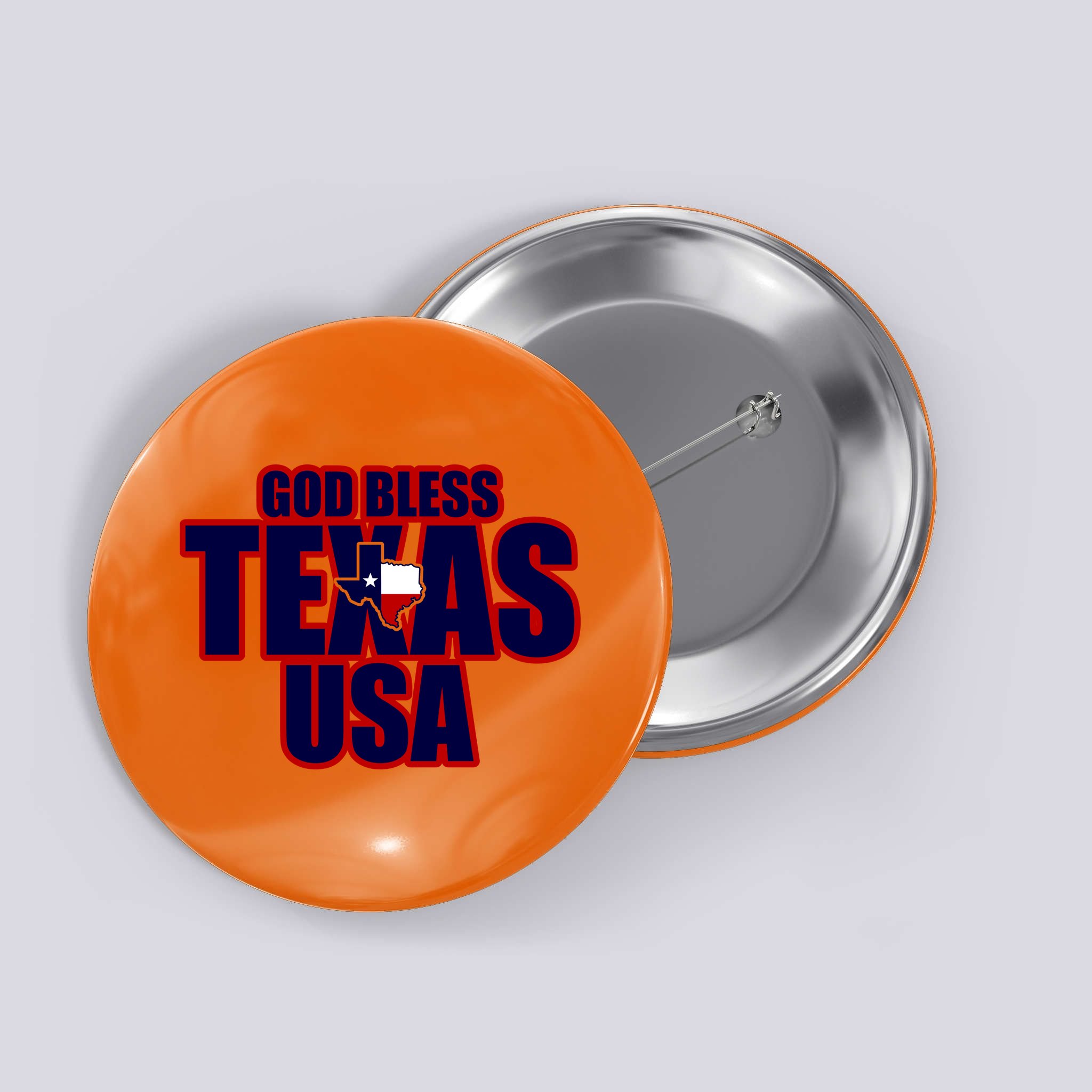God Bless Texas Button