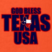 God Bless Texas Button