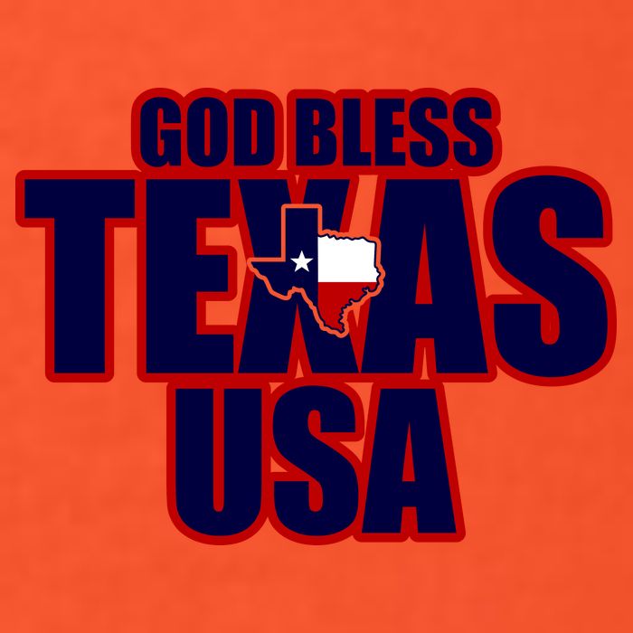 God Bless Texas Button