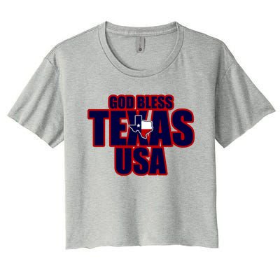 God Bless Texas Women's Crop Top Tee