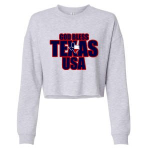 God Bless Texas Cropped Pullover Crew