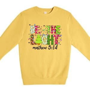 Groovy Be The Xmas Light Matthew 5 14 Jesus Christmas Lights Premium Crewneck Sweatshirt