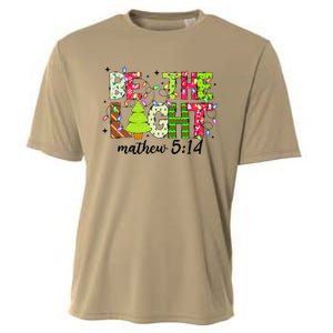 Groovy Be The Xmas Light Matthew 5 14 Jesus Christmas Lights Cooling Performance Crew T-Shirt