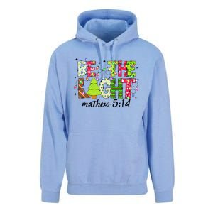 Groovy Be The Xmas Light Matthew 5 14 Jesus Christmas Lights Unisex Surf Hoodie