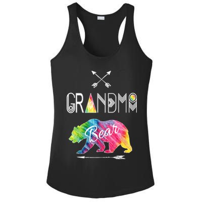 Grandma Bear Tie Dye Matching Family Vacation And Camping Great Gift Ladies PosiCharge Competitor Racerback Tank