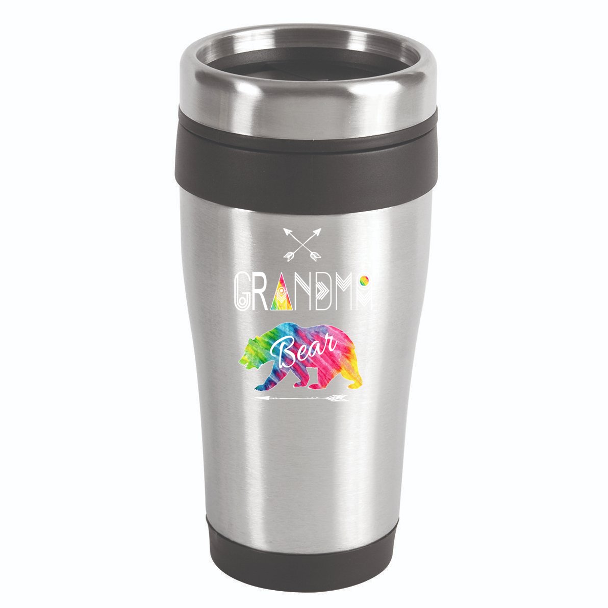 Grandma Bear Tie Dye Matching Family Vacation And Camping Great Gift 16oz Travel Tumbler