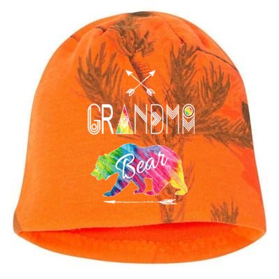 Grandma Bear Tie Dye Matching Family Vacation And Camping Great Gift Kati - Camo Knit Beanie