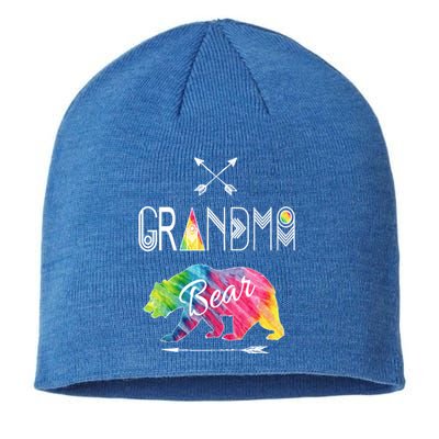 Grandma Bear Tie Dye Matching Family Vacation And Camping Great Gift Sustainable Beanie