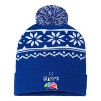 Grandma Bear Tie Dye Matching Family Vacation And Camping Great Gift USA-Made Snowflake Beanie