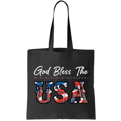 God Bless The USA Red White Blue Flag Patriotic 4th Of July  Bag