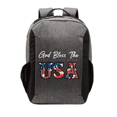 God Bless The USA Red White Blue Flag Patriotic 4th Of July  Vector Backpack