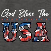 God Bless The USA Red White Blue Flag Patriotic 4th Of July  Vector Backpack
