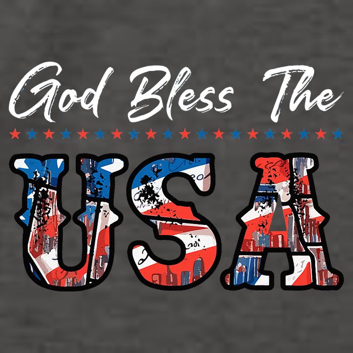 God Bless The USA Red White Blue Flag Patriotic 4th Of July  Vector Backpack