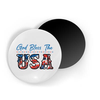 God Bless The USA Red White Blue Flag Patriotic 4th Of July  Magnet
