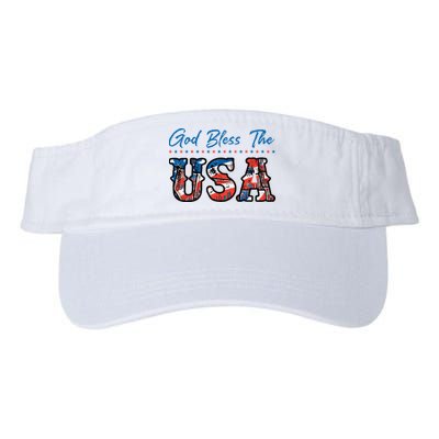 God Bless The USA Red White Blue Flag Patriotic 4th Of July  Visor
