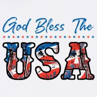 God Bless The USA Red White Blue Flag Patriotic 4th Of July  Wool Snapback Cap