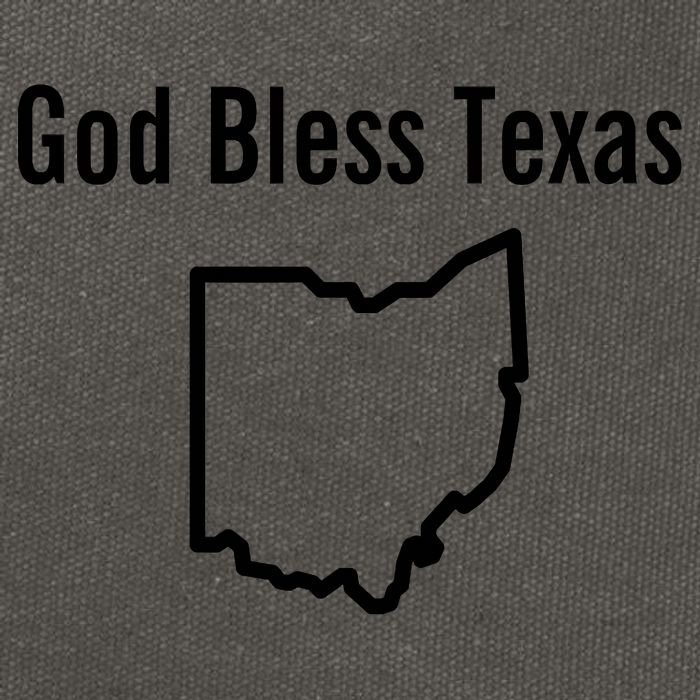 God Bless Texas Ohio Cotton Canvas Backpack