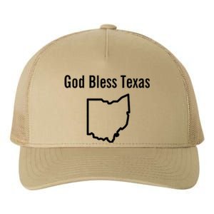 God Bless Texas Ohio Yupoong Adult 5-Panel Trucker Hat