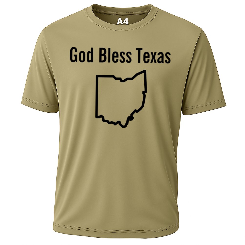 God Bless Texas Ohio Performance Shirt