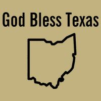 God Bless Texas Ohio Button