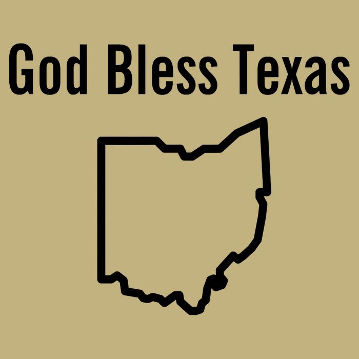 God Bless Texas Ohio Button