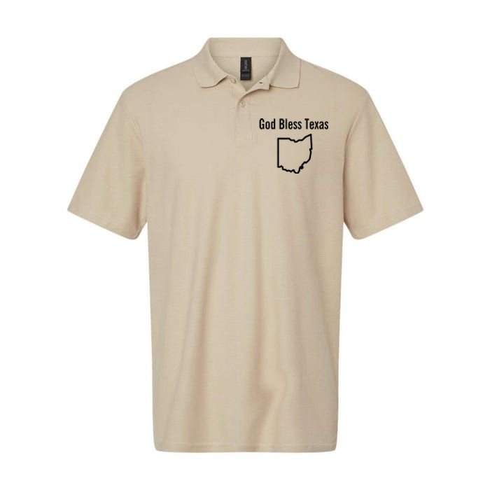 God Bless Texas Ohio Softstyle Adult Sport Polo