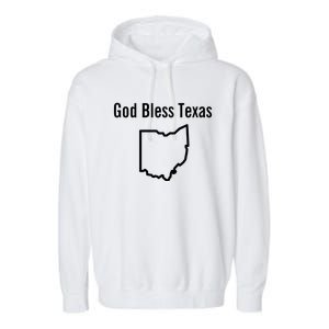 God Bless Texas Ohio Garment-Dyed Fleece Hoodie