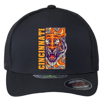 Growling Bengal Tiger Flexfit Unipanel Trucker Cap