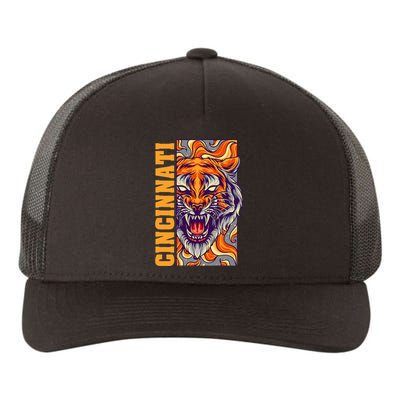 Growling Bengal Tiger Yupoong Adult 5-Panel Trucker Hat