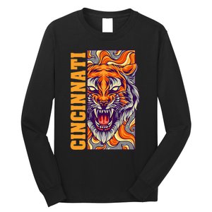 Growling Bengal Tiger Long Sleeve Shirt