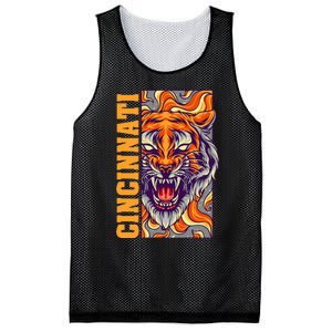 Growling Bengal Tiger Mesh Reversible Basketball Jersey Tank