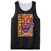 Growling Bengal Tiger Mesh Reversible Basketball Jersey Tank