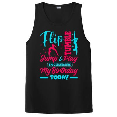 Gymnastic Birthday Theme Jump Gymnast Bday Party Acrobat PosiCharge Competitor Tank