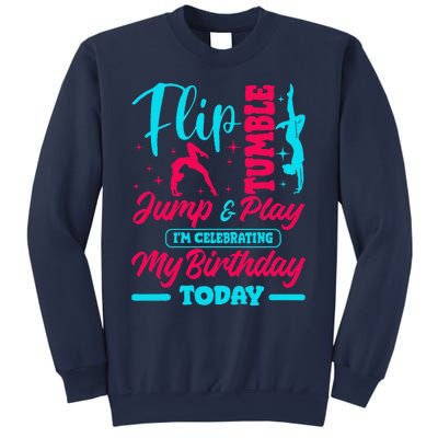 Gymnastic Birthday Theme Jump Gymnast Bday Party Acrobat Sweatshirt