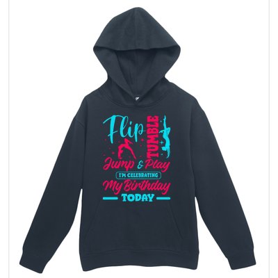 Gymnastic Birthday Theme Jump Gymnast Bday Party Acrobat Urban Pullover Hoodie