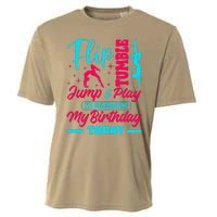 Gymnastic Birthday Theme Jump Gymnast Bday Party Acrobat Cooling Performance Crew T-Shirt