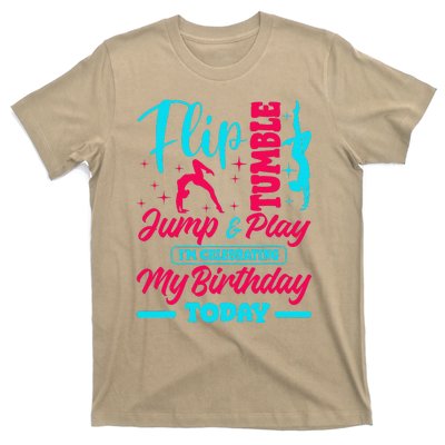 Gymnastic Birthday Theme Jump Gymnast Bday Party Acrobat T-Shirt